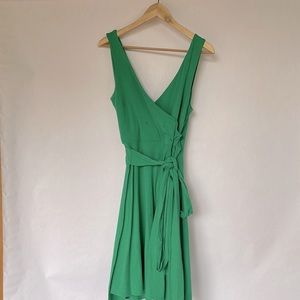 Lands End Green Tie Around Dress